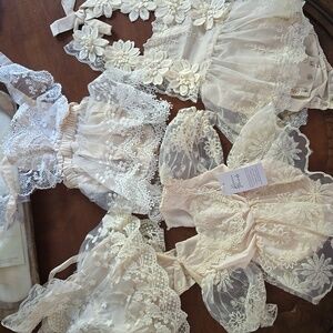 🌷🩷 Amazing Boutique Baby Girl Lot. Lace rompers, Halter Jumpers. Photo Shoots!